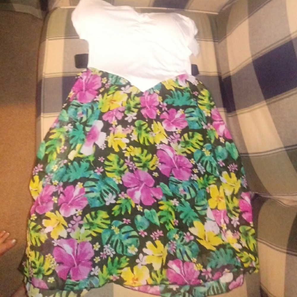 Strapless summer dress